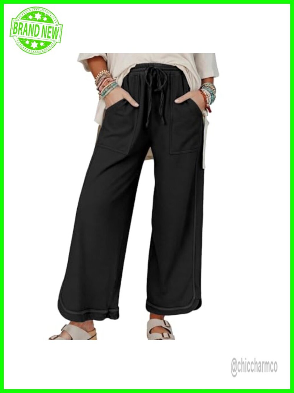 Baggy Wide Leg Sweatpants Women High Waist Drawstring Lounge Palazzo Pants